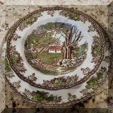 P15. Johnson Brothers “The Friendly Village” inronstone dinnerware set. 